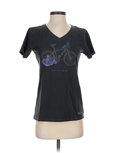 Pre-owned Life Is Good Short Sleeve T-shirt In Black