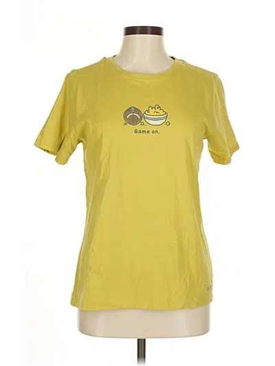Pre-owned Life Is Good Short Sleeve T-shirt In Yellow