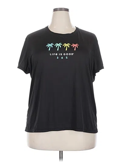 Pre-owned Life Is Good Short Sleeve T-shirt In Black
