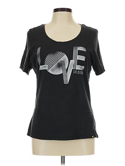 Pre-owned Life Is Good Short Sleeve T-shirt In Black