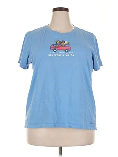 Pre-owned Life Is Good Short Sleeve T-shirt In Blue