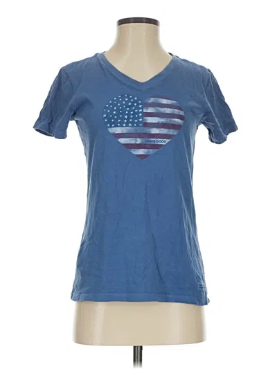 Pre-owned Life Is Good Short Sleeve T-shirt In Blue