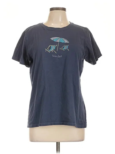 Pre-owned Life Is Good Short Sleeve T-shirt In Blue
