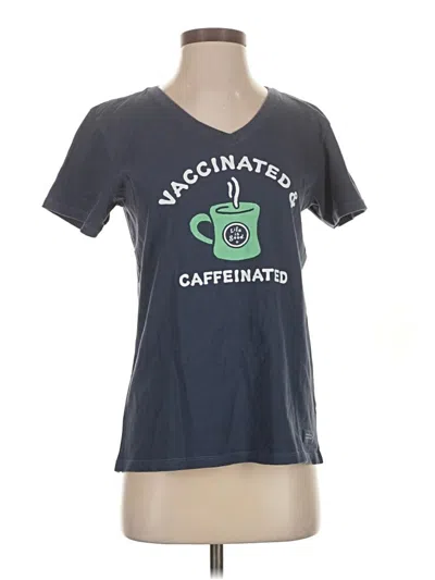 Pre-owned Life Is Good Short Sleeve T-shirt In Blue