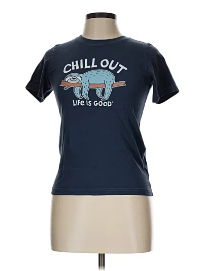 Pre-owned Life Is Good Short Sleeve T-shirt In Blue