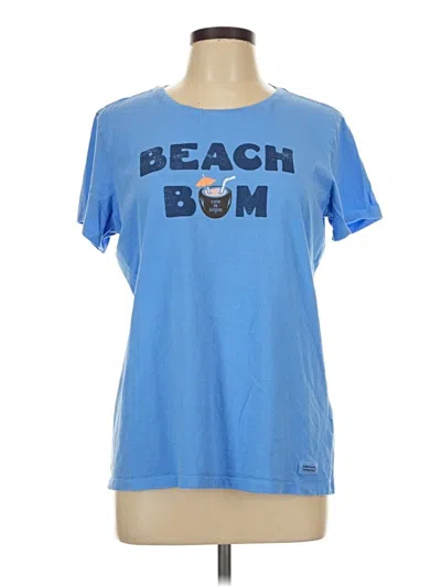 Pre-owned Life Is Good Short Sleeve T-shirt In Blue