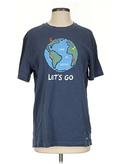 Pre-owned Life Is Good Short Sleeve T-shirt In Blue
