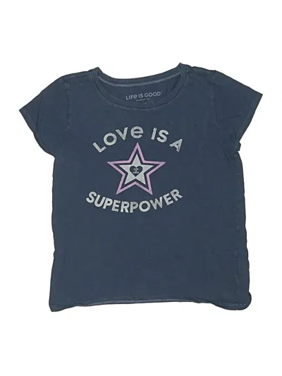 Pre-owned Life Is Good Kids' Short Sleeve T-shirt In Blue