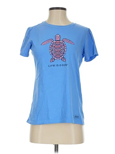 Pre-owned Life Is Good Short Sleeve T-shirt In Blue