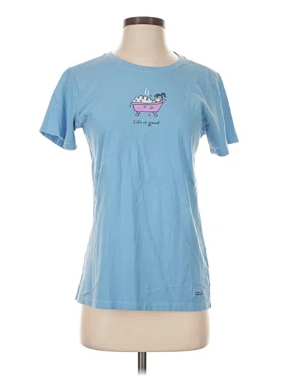Pre-owned Life Is Good Short Sleeve T-shirt In Blue