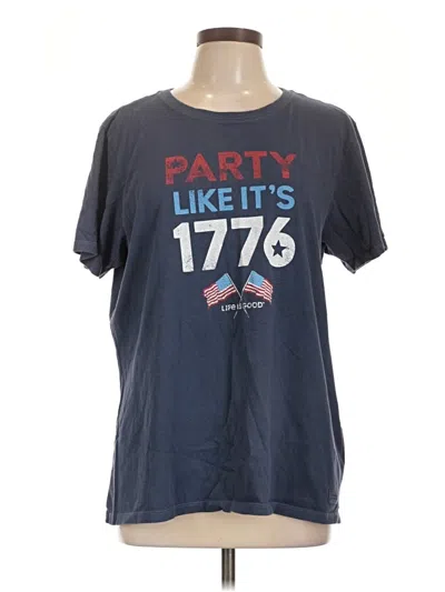 Pre-owned Life Is Good Short Sleeve T-shirt In Blue