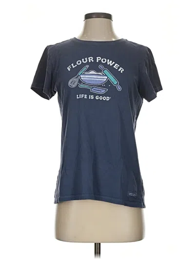 Pre-owned Life Is Good Short Sleeve T-shirt In Blue
