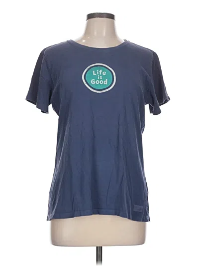 Pre-owned Life Is Good Short Sleeve T-shirt In Blue