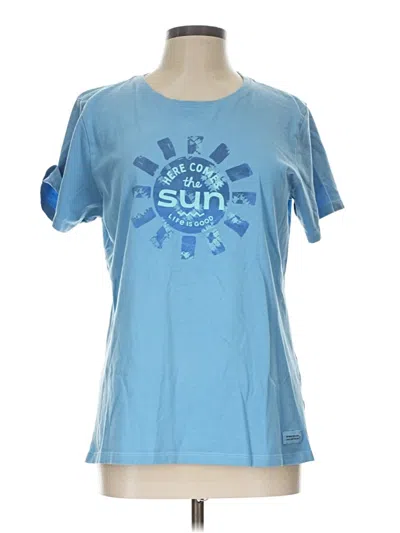 Pre-owned Life Is Good Short Sleeve T-shirt In Blue