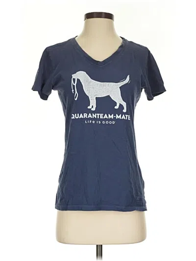 Pre-owned Life Is Good Short Sleeve T-shirt In Blue