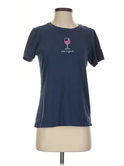 Pre-owned Life Is Good Short Sleeve T-shirt In Blue