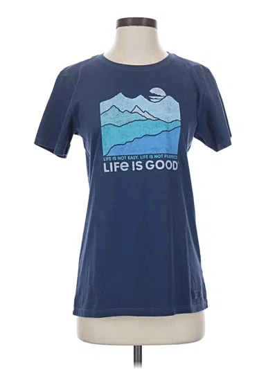 Pre-owned Life Is Good Short Sleeve T-shirt In Blue