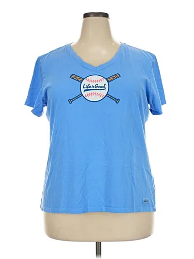 Pre-owned Life Is Good Short Sleeve T-shirt In Blue