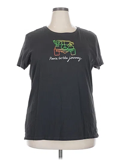 Pre-owned Life Is Good Short Sleeve T-shirt In Gray