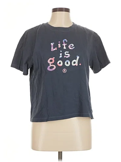 Pre-owned Life Is Good Short Sleeve T-shirt In Gray