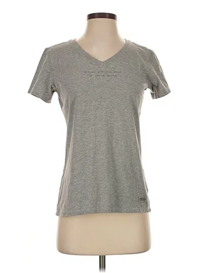 Pre-owned Life Is Good Short Sleeve T-shirt In Gray
