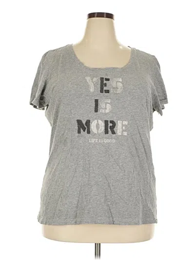 Pre-owned Life Is Good Short Sleeve T-shirt In Gray
