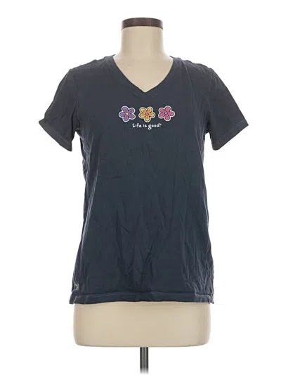 Pre-owned Life Is Good Short Sleeve T-shirt In Gray