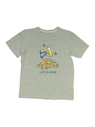 Pre-owned Life Is Good Kids' Short Sleeve T-shirt In Gray