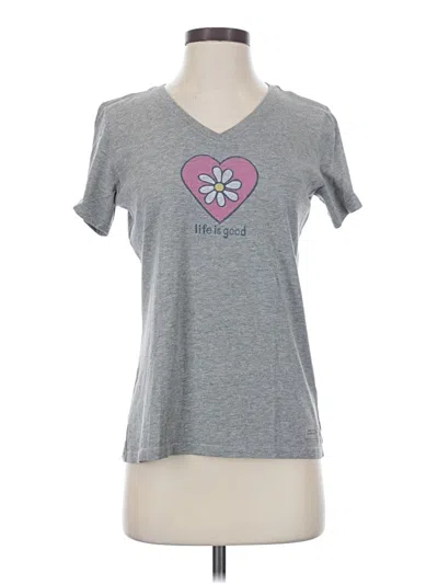 Pre-owned Life Is Good Short Sleeve T-shirt In Gray