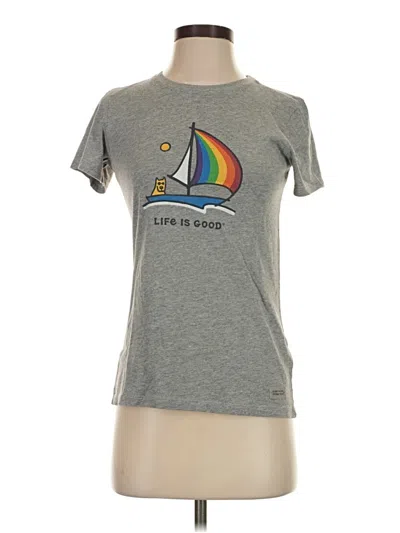 Pre-owned Life Is Good Short Sleeve T-shirt In Gray