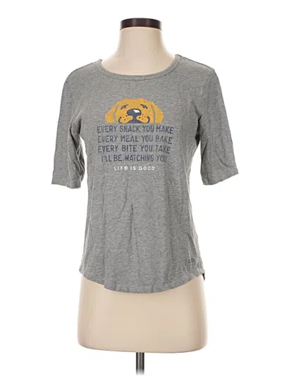 Pre-owned Life Is Good Short Sleeve T-shirt In Gray