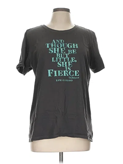 Pre-owned Life Is Good Short Sleeve T-shirt In Gray