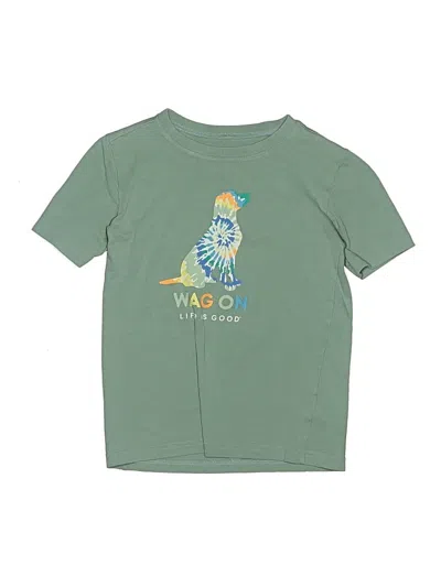Pre-owned Life Is Good Kids' Short Sleeve T-shirt In Green