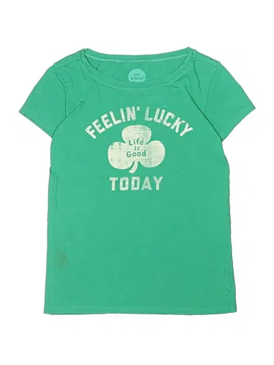 Pre-owned Life Is Good Kids' Short Sleeve T-shirt In Green
