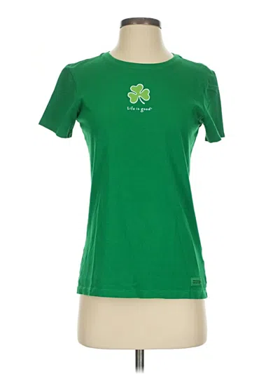 Pre-owned Life Is Good Short Sleeve T-shirt In Green