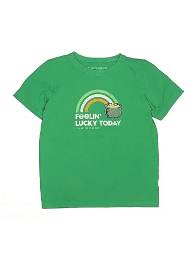 Pre-owned Life Is Good Kids' Short Sleeve T-shirt In Green