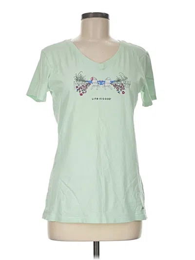 Pre-owned Life Is Good Short Sleeve T-shirt In Green