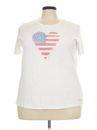 Pre-owned Life Is Good Short Sleeve T-shirt In Ivory