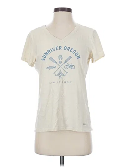 Pre-owned Life Is Good Short Sleeve T-shirt In Ivory