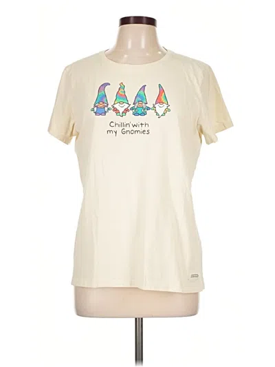 Pre-owned Life Is Good Short Sleeve T-shirt In Ivory