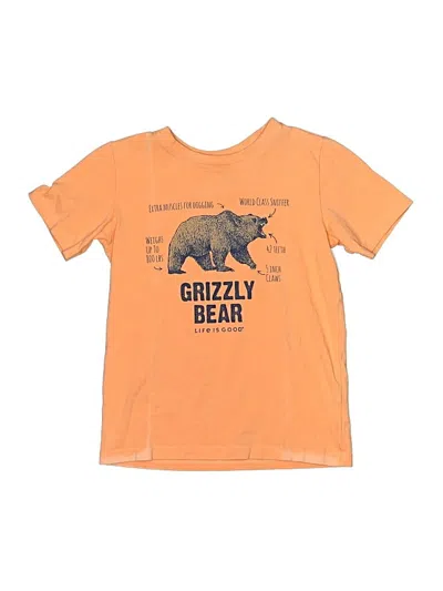 Pre-owned Life Is Good Kids' Short Sleeve T-shirt In Orange