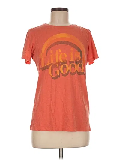 Pre-owned Life Is Good Short Sleeve T-shirt In Orange