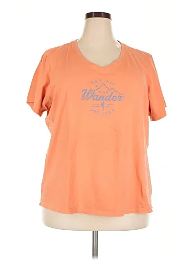 Pre-owned Life Is Good Short Sleeve T-shirt In Orange