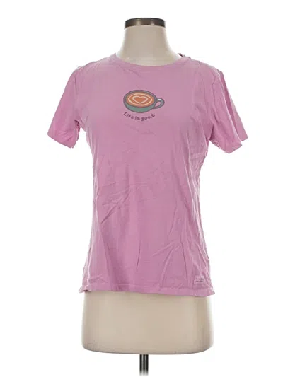 Pre-owned Life Is Good Short Sleeve T-shirt In Pink