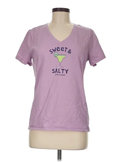 Pre-owned Life Is Good Short Sleeve T-shirt In Purple