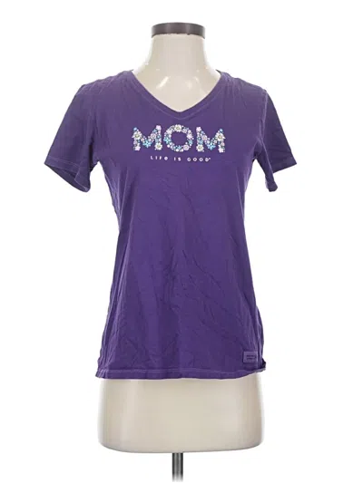 Pre-owned Life Is Good Short Sleeve T-shirt In Purple