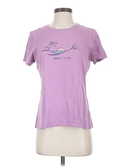 Pre-owned Life Is Good Short Sleeve T-shirt In Purple