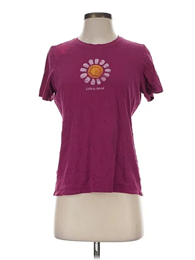 Pre-owned Life Is Good Short Sleeve T-shirt In Purple