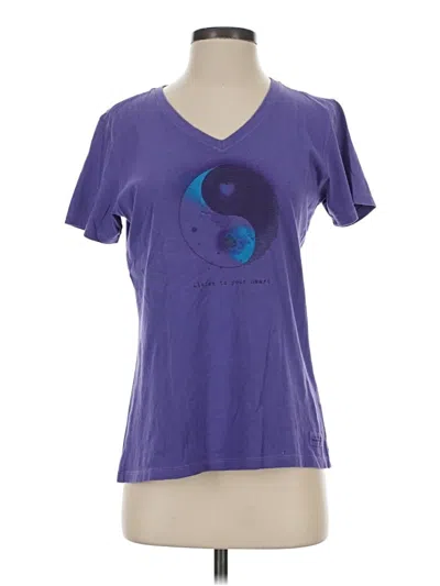 Pre-owned Life Is Good Short Sleeve T-shirt In Purple