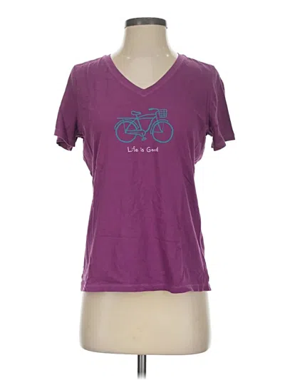 Pre-owned Life Is Good Short Sleeve T-shirt In Purple